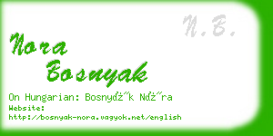 nora bosnyak business card